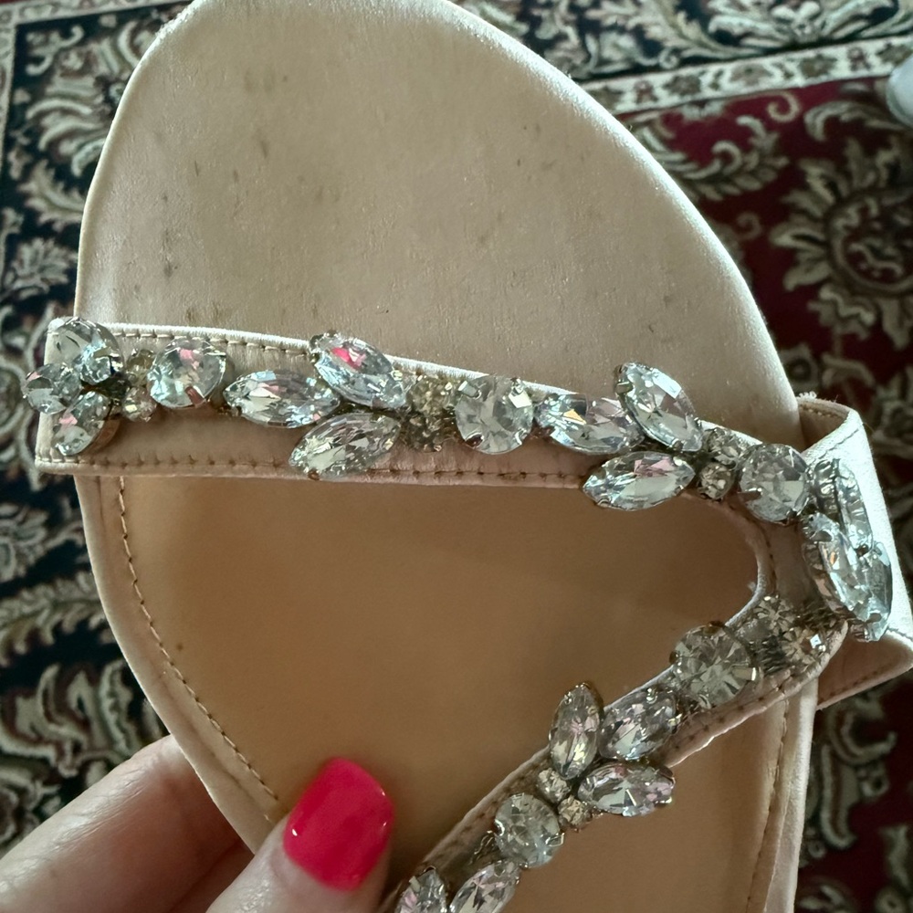 Badgley Mischka Gamble Flat Embellished Sandal - Picture 9 of 10